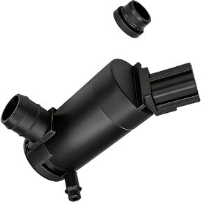 Windshield Washer Fluid Pump, Car Windshield Wiper Fluid Pump with Rubber Grommet Replacement OEM# 89017059 173686 Compatible with Ford Lincoln Mazda Mercury Car Accessories Parts (Black) in Kuwait