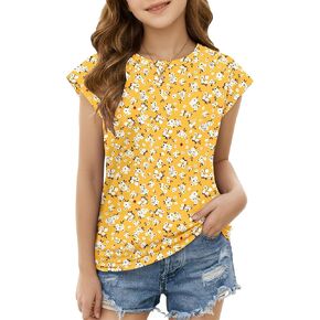 الفتيات لطيف قصيرة الأكمام تي شيرت عادية الاطفال الصيف Crewneck لطيف المحملة الأعلى 5-14 سنة 2026 جديد in Kuwait