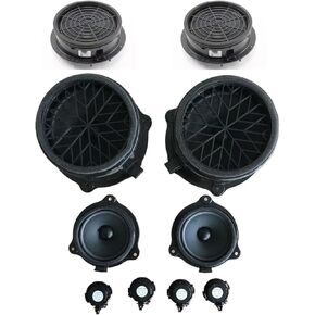 Front Door Midrange Speaker Compatible with Audi A6 A5 A4L A6L 2005-2011 Car Audio Upgrade Subwoofer and Tweeter Stereo Sound Full Suit(Speakers Set) in Kuwait