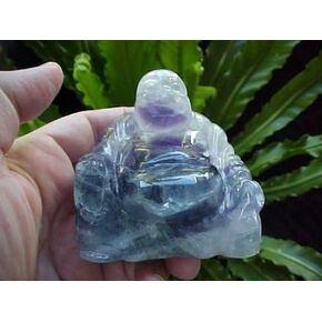 E3001 Gemqz Rainbow Fluorite Happy Buddha From China !! in Saudi Arabia