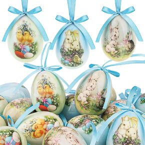 12 قطعة من بيض عيد الفصح المعلق، زينة شجرة عيد الفصح، زينة بيض بلاستيكية ملونة لشجرة معلقة، زينة البيض لحفلة عيد الميلاد، ديكور عطلة الربيع in Kuwait