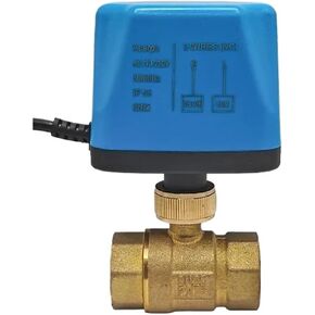 صمام كروي نحاسي كامل التجويف مزود بمحرك مغلق عادة/مفتوح عادة 2 سلك 1/2 بوصة 3/4 بوصة 1 بوصة خيط أنثى 12 فولت 24 فولت 110 فولت 220 فولت (DN20، مغلق عادة) in Kuwait