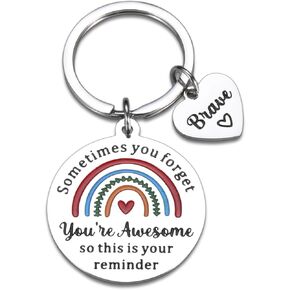 Delujouberst Easter Basket Stuffers for Girls 16-18 Inspirational Keychain Gifts for Teens Girls Boys Eater Gift for Daughter Teen Cheer Up Stuff for Teenage Motivational Galentines Gift for Women in Kuwait