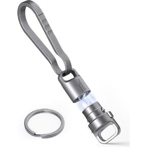 سلسلة مفاتيح من التيتانيوم سريعة الفك، سلسلة مفاتيح مغناطيسية قوية لمفاتيح السيارة، قابلة للدوران 360 درجة، قفل آمن، مقاومة للصدأ in Kuwait