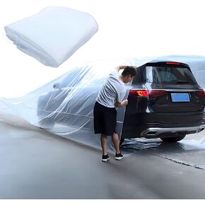 غطاء سيارة بلاستيكي عالمي، غطاء سيارة مغلق بالكامل، غطاء سيارة بلاستيكي عالمي مقاس 13 × 23 قدم، مادة البولي إيثيلين القابلة لإعادة الاستخدام in Kuwait