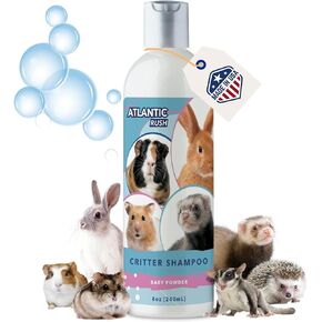 Critter Shampoo for Small Pets - 8oz Small Animal Baby Powder Scented Shampoo - Pet Shampoo for Small Critters Including Ferrets, Guinea Pigs, Rabbits, Hedgehogs, Hamsters & Sugar Gliders in Kuwait