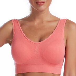Sports Bras for Women Plus Size Comfy Convenient Push Up No Underwire Seamless Full Coverage Wireless Padded Bra in Kuwait