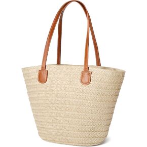 حقيبة Hommtina Straw Bag النسائية من القش حقيبة الشاطئ للعطلات في الصيف in Kuwait