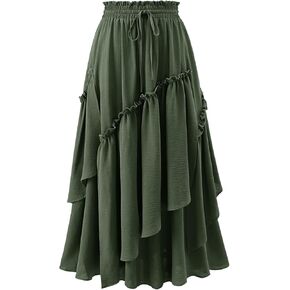 تنانير طويلة من عصر النهضة للسيدات من Bridesmay - تنورة طويلة منسدلة على شكل قرصان مع جيوب in Kuwait