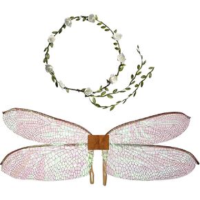Dragonfly Wings for Adults Halloween Fairy Dragonfly Wings with Wreath Costume Cosplay Dress up Festive Party in Kuwait