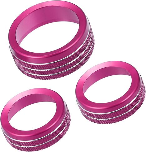 Car Air Conditioner Knobs Decals AC Radio Switch Knob Cover for Dodge Durango 2014-2020 for Jeep Cherokee Grand Cherokee 2014-2021 Pink (Set of 3) Replacement in Saudi Arabia