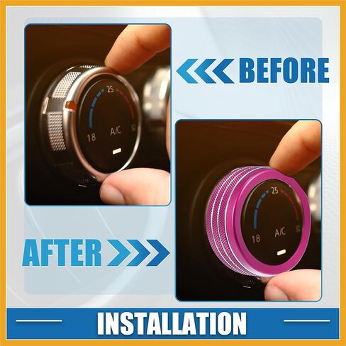 Car Air Conditioner Knobs Decals AC Radio Switch Knob Cover for Dodge Durango 2014-2020 for Jeep Cherokee Grand Cherokee 2014-2021 Pink (Set of 3) Replacement in Saudi Arabia