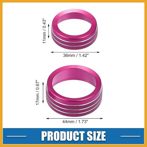 Car Air Conditioner Knobs Decals AC Radio Switch Knob Cover for Dodge Durango 2014-2020 for Jeep Cherokee Grand Cherokee 2014-2021 Pink (Set of 3) Replacement in Saudi Arabia