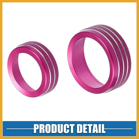Car Air Conditioner Knobs Decals AC Radio Switch Knob Cover for Dodge Durango 2014-2020 for Jeep Cherokee Grand Cherokee 2014-2021 Pink (Set of 3) Replacement in Saudi Arabia