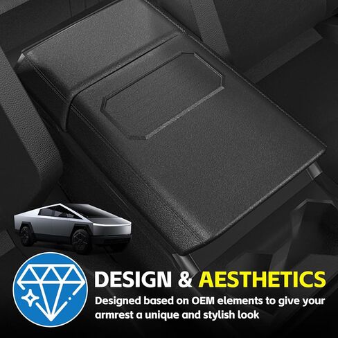 غطاء مسند ذراع وحدة التحكم المركزية لسيارة Tesla Cybertruck، غطاء حماية صندوق مسند الذراع المقاوم للخدش، واقي مسند ذراع غير قابل للانزلاق مع شقوق للهواتف المحمولة، ملحقات صديقة للحيوانات الأليفة in Kuwait