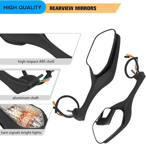 Side Rearview Mirror with Turn Signal Light Compatible with HONDA CBR1000RR CBR 1000 RR 2008-2014 Accessories in Saudi Arabia