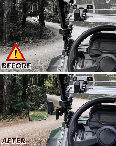 SAUTVS Adjustable Side Mirrors Compatible with Honda Pioneer 700-2 700-4 2014-2025 Accessories, Exterior Wider Foldable Side Rearview Mirror with Bracket Compatible with Honda Pioneer 700 2014+, 2PCS in Saudi Arabia