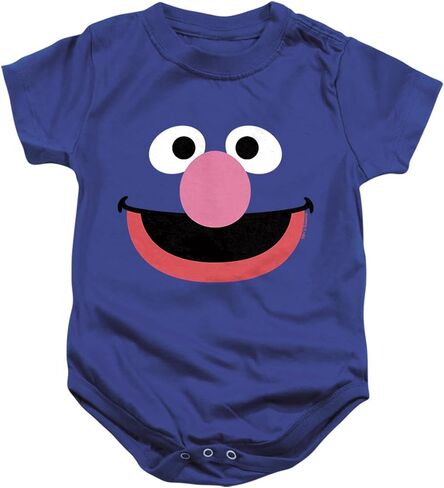 Sesame Street Grover Face Baby OnesieBaby Onesie Bodysuit, (18 mos) in Saudi Arabia