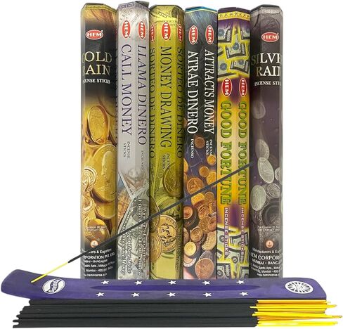 Hem Incense Sticks Variety Pack #3-120 Insence-Sticks (6 Incents x 20 Insense) and Incense Stick Holder Bundle with 6 Love Themed Fragrances in Saudi Arabia