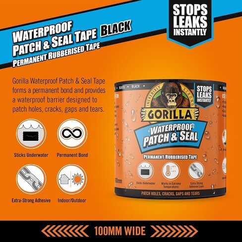 Gorilla Waterproof Patch & Seal Tape Black 3m in Kuwait