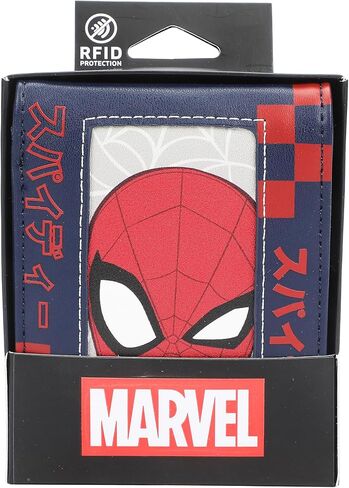 Spider-Man Classic Spidey & Kanji 3.5" Black Bifold Card Wallet in Saudi Arabia