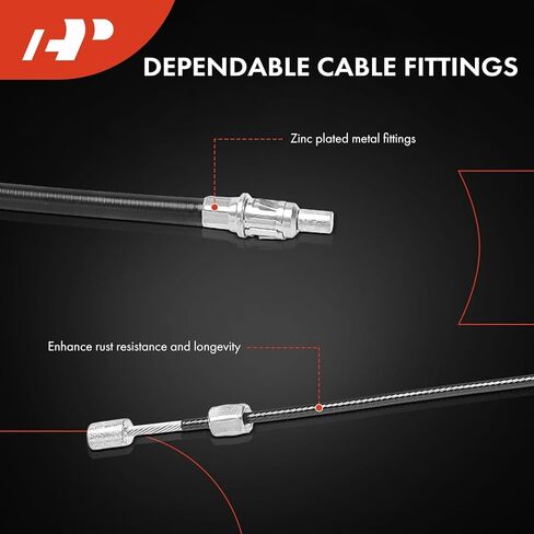 A-Premium Rear Driver and Passenger Side Parking Brake Cable Assembly Compatible with Ford Models: F-150 F150 2000-2003, F-150 Heritage 2004, 2-PC Set in Saudi Arabia