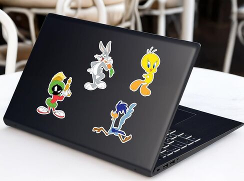 Elektroplate Officially Licensed Looney Tunes Multi Character Dynamic Decals | Premium Automotive-Grade All Weather Vinyl Stickers for Car, Water Bottle, Laptop, Phone & More| Made in USA | Set of 8 in Saudi Arabia