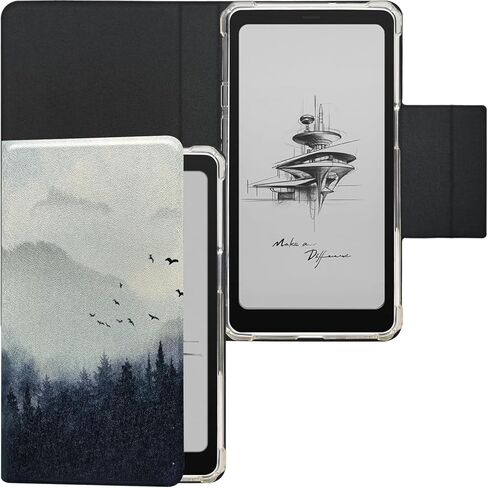 حافظة شفافة محمولة باليد لجهاز Boox Palma Mobile ePaper/Boox Kant/Boox Kant 2 بحجم 6.13 بوصة - غطاء سيليكون نحيف ممتاز مع إبزيم محمول وحزام يد (حزام يد شفاف) in Kuwait