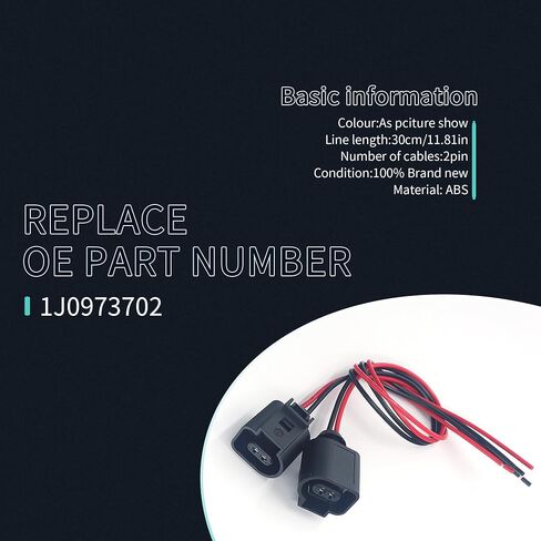 1J0973702 قابس موصل أنثى - متوافق مع VW Jetta Golf MK4 MK5 MK6 Beetle Passat Tiguan، Audi A5 A8 R8 RS5 S5 S8 (قطعتان) in Kuwait