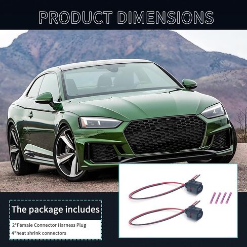 1J0973702 قابس موصل أنثى - متوافق مع VW Jetta Golf MK4 MK5 MK6 Beetle Passat Tiguan، Audi A5 A8 R8 RS5 S5 S8 (قطعتان) in Kuwait