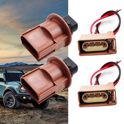 2PCS Turn Signal Lamp Socket Connector Kit Compatible with Jeep Grand Cherokee 2011-2021 3.0L/3.6L/5.7L/6.4L 68289234AF Headlights Front in Saudi Arabia