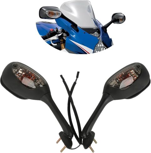 مرايا الرؤية الخلفية للدراجة النارية مع إشارات انعطاف الدخان مرآة جانبية لسوزوكي GSXR1000 2005-2015 /GSXR600/750 2006-2024 (زوج واحد) in Saudi Arabia