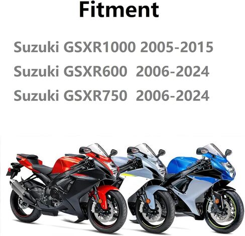 مرايا الرؤية الخلفية للدراجة النارية مع إشارات انعطاف الدخان مرآة جانبية لسوزوكي GSXR1000 2005-2015 /GSXR600/750 2006-2024 (زوج واحد) in Saudi Arabia