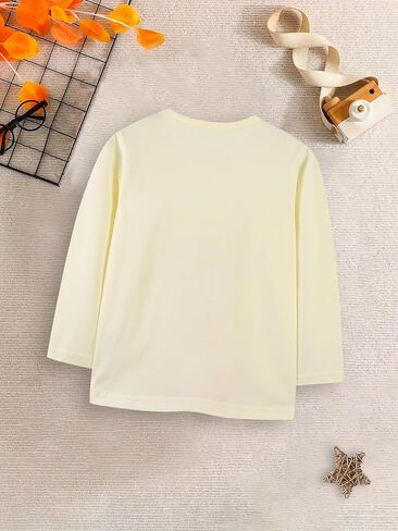 Girls' Long-Sleeve T-Shirt, Crew Neck Kids Top, Everyday Wear, Multiple in Saudi Arabia