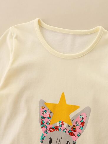Girls' Long-Sleeve T-Shirt, Crew Neck Kids Top, Everyday Wear, Multiple in Saudi Arabia