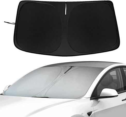 2019-2025 Toyota RAV4 مظلة شمسية مناسبة للزجاج الأمامي، تصميم OEM مضاد للترهل مع نسيج أكسفورد مقوى، تحجب 99% من الأشعة فوق البنفسجية وتبرد 20 درجة فهرنهايت، واقي من الشمس قابل للطي مع حقيبة تخزين in Kuwait