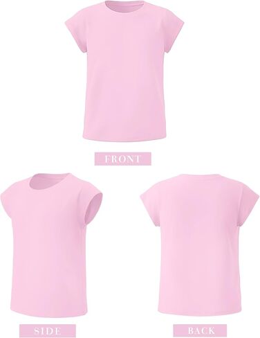 الفتيات لطيف قصيرة الأكمام تي شيرت عادية الاطفال الصيف Crewneck لطيف المحملة الأعلى 5-14 سنة 2026 جديد in Kuwait