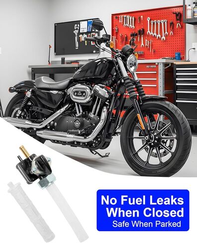 Fuel Valve Petcock Fit for Harley Davidson Sportster 883 XL883 XLH883 1200 XL1200 XLH1200 1995-2006, Replace 62169-95 62169-95B, 22mm Straight Outlet Vacuum System Petcock in Kuwait