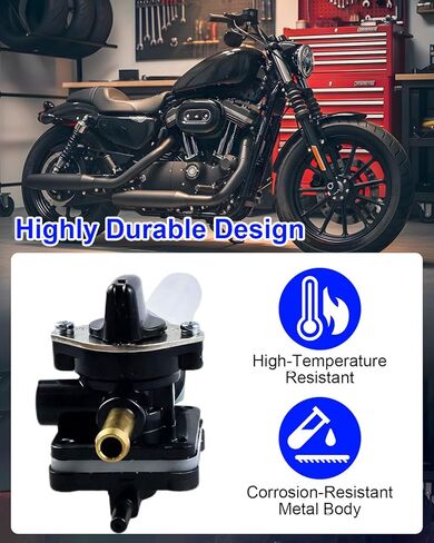 Fuel Valve Petcock Fit for Harley Davidson Sportster 883 XL883 XLH883 1200 XL1200 XLH1200 1995-2006, Replace 62169-95 62169-95B, 22mm Straight Outlet Vacuum System Petcock in Kuwait