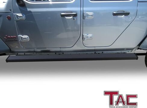 لوحات تشغيل TAC Spear متوافقة مع 2020-2025 Jeep Gladiator JT Pickup 6 بوصات جانبية للسكك الحديدية Nerf Bar ملحقات شاحنة من الألومنيوم هيكل عرض أسود وقمة ناعمة خفيفة الوزن قطعتان in Saudi Arabia