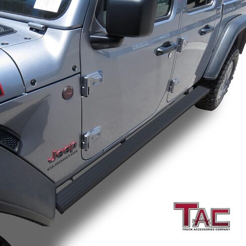 لوحات تشغيل TAC Spear متوافقة مع 2020-2025 Jeep Gladiator JT Pickup 6 بوصات جانبية للسكك الحديدية Nerf Bar ملحقات شاحنة من الألومنيوم هيكل عرض أسود وقمة ناعمة خفيفة الوزن قطعتان in Saudi Arabia