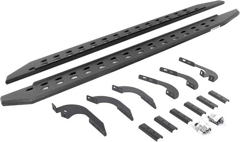 Go Rhino RB20 Slim Running Boards & Brackets | Cab Length, Galvanized Steel, Protective Bedliner Coating | 69443280ST | Fits 2024 Toyota Tacoma Double Cab in Saudi Arabia
