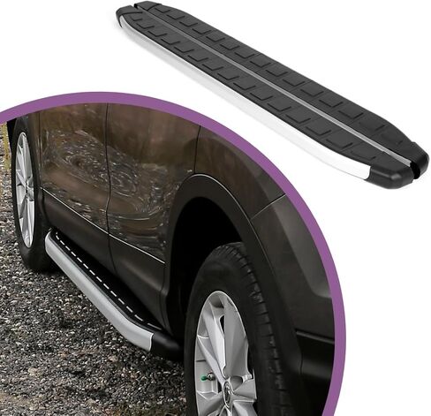 لوحات تشغيل Erkul مقاس 5.2 بوصة لسيارة Jeep Compass 2011-2017 - قضبان Nerf ذات خطوات جانبية عريضة من الألومنيوم شديدة التحمل بوزن 350 رطل، وإكسسوارات السيارات المميزة | تركيب بدون حفر | تتضمن أقواس التثبيت - أسود in Kuwait