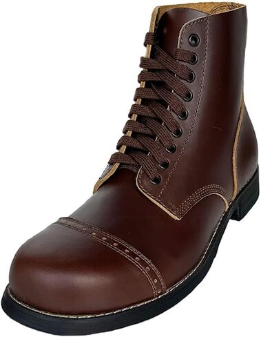 M1942 Short Boots Retro US Mens Cowhide Combat Hiking Outdoor Paratrooper Boots Vintage WWII Shoes in Saudi Arabia