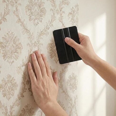 2Pack Black Vinyl Squeegee 4Inch Plastic Smoothing Scraper Window Tint Film Squeegee Wallpaper Squeegee, Vinyl Tool for Car Tinting Stickers PPF Installation in Kuwait