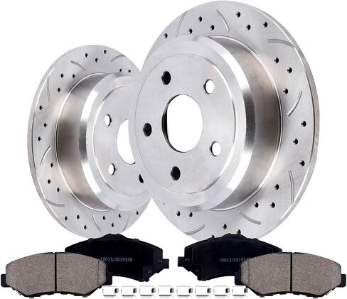 Front Disc Brake Pads And Rotors Kit For Jeep Wrangler Jk 2018 Ceramic Brake Pads For Jeep Wrangler 2007-2017 With Carbon-Fiber 302mm Rotor Diameter in Saudi Arabia