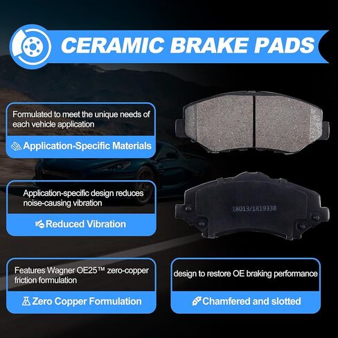 Front Disc Brake Pads And Rotors Kit For Jeep Wrangler Jk 2018 Ceramic Brake Pads For Jeep Wrangler 2007-2017 With Carbon-Fiber 302mm Rotor Diameter in Saudi Arabia