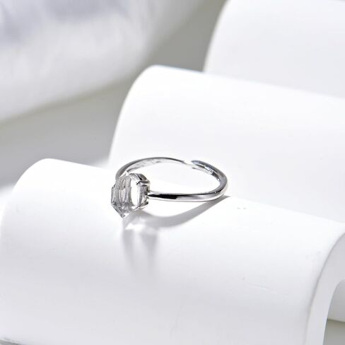 Raw Herkimer Diamond Adjustable Ring Natural Crystal Gemstone Jewelry Gift for Women in Saudi Arabia