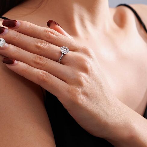 Raw Herkimer Diamond Adjustable Ring Natural Crystal Gemstone Jewelry Gift for Women in Saudi Arabia