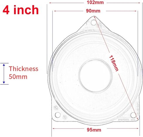 Car Horn Midrange Door Speakers Compatible with BMW F30 F20 G01 G20 G30 F48 F20 F34 3GT X1 X2 4.5 inch Loudspeaker Audio Sound Music Stereo(4.5 in HK 386) in Kuwait